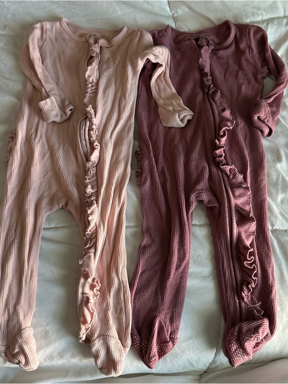 Caden Lane Bundle- Waffle Footies - Pink & Mauve